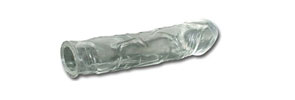 Sözde penis uzatma için şeffaf penis kılıfı