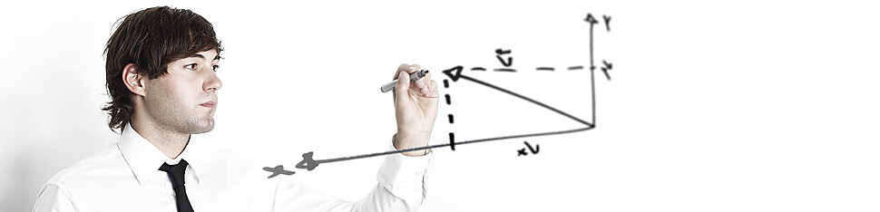 Bir adam şeffaf arka plan üzerinde bir vektörü çiziyor 