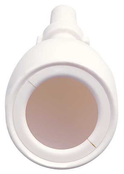 İçinde farklı çaplarda split adaptörünün yerleştirildiği PeniMaster PRO'nun arkadan görünüşü