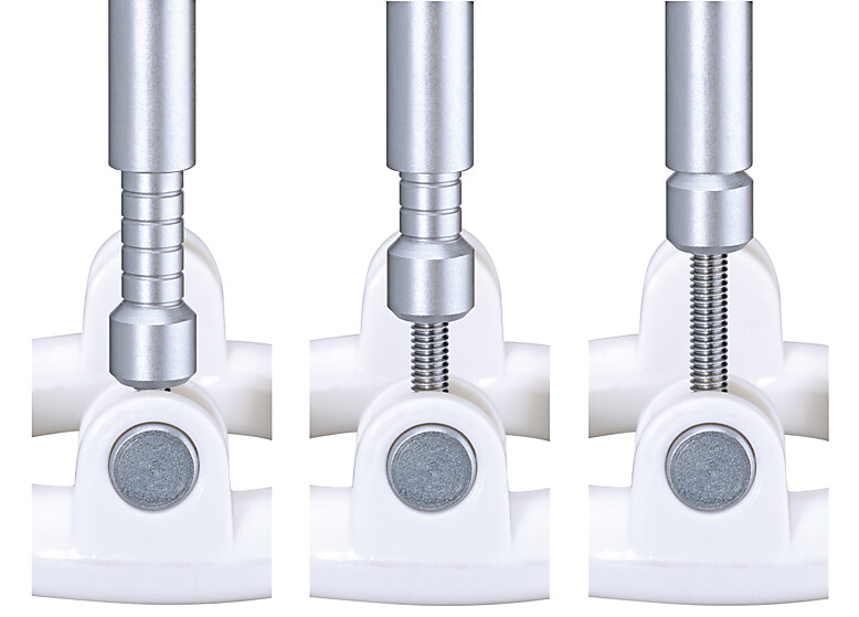 Ana halkanın yay terazisinde, ince vida dişi açılarak üç yük durumunu gösteren gösterge